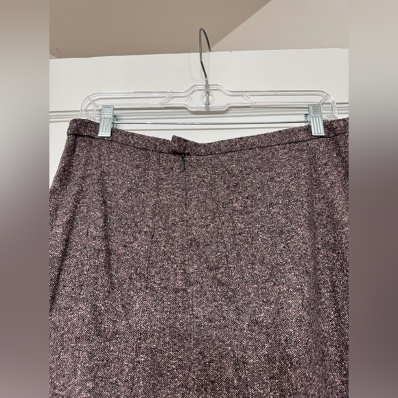 Jones New York wool blend plum flounce midi skirt size 10 - Picture 3 of 6